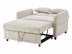 Sofá 2 plazas - Sofá lounge con función extraíble y dos cojines - respaldo regulable - tejido de algodón y lino^ Best