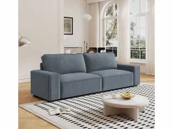 DripeX Sofá 3 plazas chenilla - con reposabrazos anchos - 220 x 83 x 88 cm Gris Sale