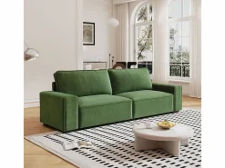 Sofá 3 plazas chenilla - con reposabrazos anchos - 220 x 83 x 88 cm^DripeX Outlet