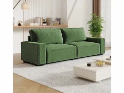 Sofá 3 plazas chenilla - con reposabrazos anchos - 220 x 83 x 88 cm^DripeX Outlet