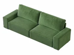 Sofá 3 plazas chenilla - con reposabrazos anchos - 220 x 83 x 88 cm^DripeX Outlet