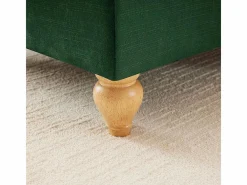DripeX Sofá 3 Plazas Chenille Mid-Century, Funda Extraíble y 3 Cojines, 272x83.5x93cm, Verde New