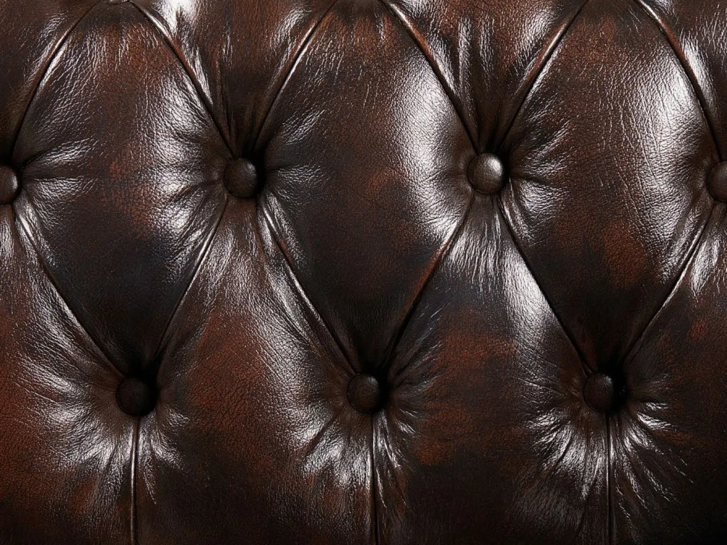 LINEA SOFA Todos Los Sofás|Sofás Chesterfield|Sofá 3 plazas chesterfield 100% piel marrón BRENTON