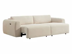 Vente-unique Sofá Relax|Sofá 4 plazas con asiento deslizante eléctrico de pana PASTARO