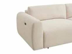 Vente-unique Sofá Relax|Sofá 4 plazas con asiento deslizante eléctrico de pana PASTARO