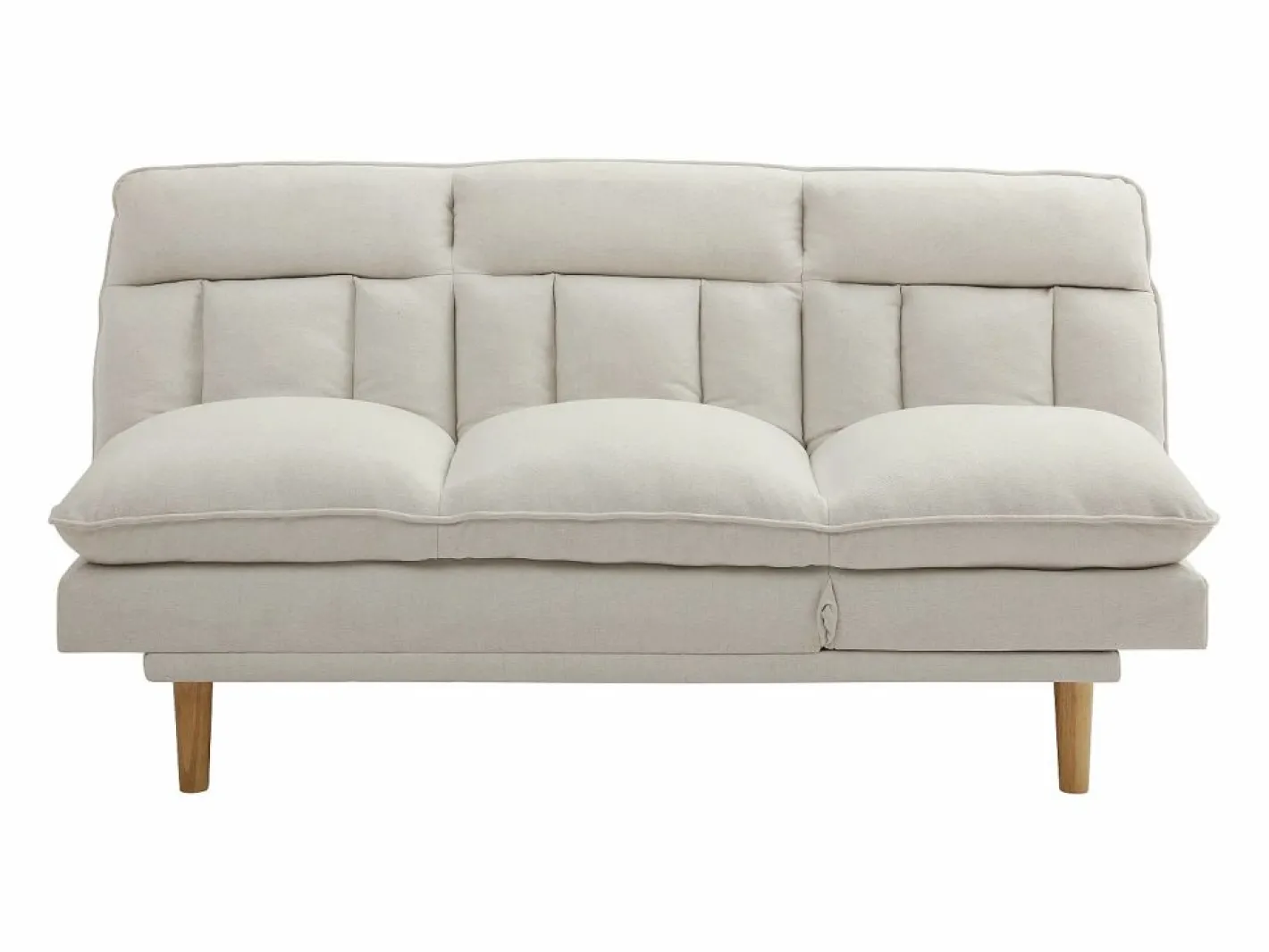 Vente-unique Sofá 3 plazas convertible clic-clac en tela PALOBU Beige Outlet