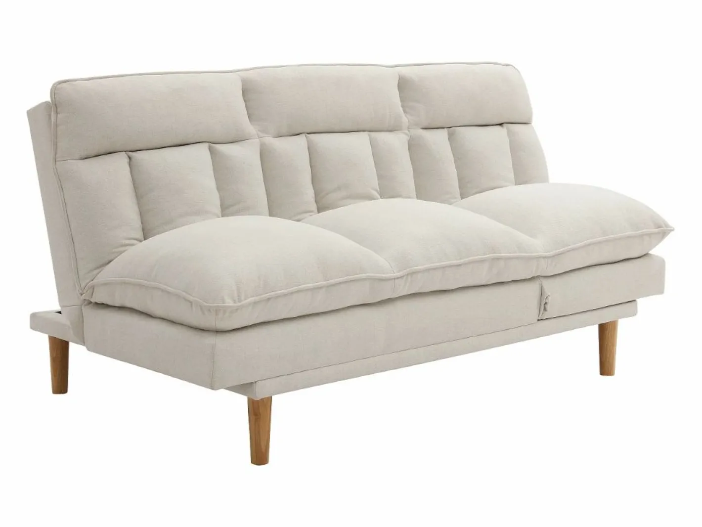 Vente-unique Sofá 3 plazas convertible clic-clac en tela PALOBU Beige Outlet