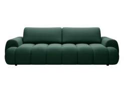 Sofá 4 plazas convertible en tejido verde abeto FRIDORA^Vente-unique Discount