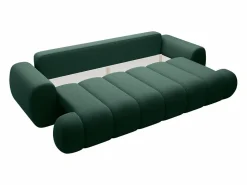 Sofá 4 plazas convertible en tejido verde abeto FRIDORA^Vente-unique Discount