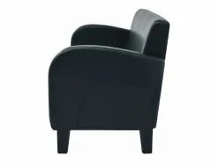 Clicnbuy Sofá 3 plazas cuero artificial Negro Best
