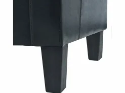 Clicnbuy Sofá 3 plazas cuero artificial Negro Best