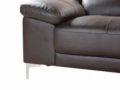 Sofá 2 plazas de piel de becerro color marrón SOLANGE^LINEA SOFA New
