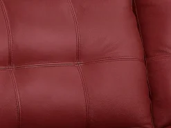Vente-unique Sofá 3+2 plazas de piel de becerro en color HAZEL Rojo Hot