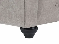 Vente-unique Sofá 3 plazas de tela color CHESTERFIELD Gris Discount