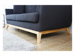 Sofá 3 plazas de tela + 2 cojines HOGA^Concept-Usine Discount