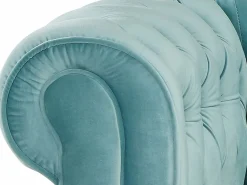Sofá 3 plazas de terciopelo color azul pastel CHESTERFIELD^Vente-unique Sale