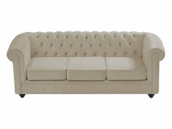 Sofá 3 plazas de terciopelo color CHESTERFIELD^Vente-unique New