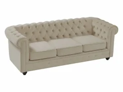 Sofá 3 plazas de terciopelo color CHESTERFIELD^Vente-unique New