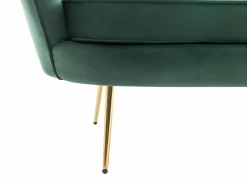 Vente-unique Sofá 2 plazas de terciopelo con forma de concha DANDELION Verde pino