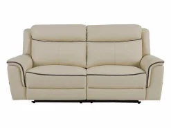 Vente-unique Sofá Relax|Sofá 3 plazas eléctrico de cuero ADELIO