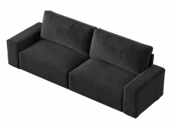 Sofá 3 plazas en chenille - con grandes brazos - 55cm asiento profundo - 220 x 83 x 88 cm^DripeX New