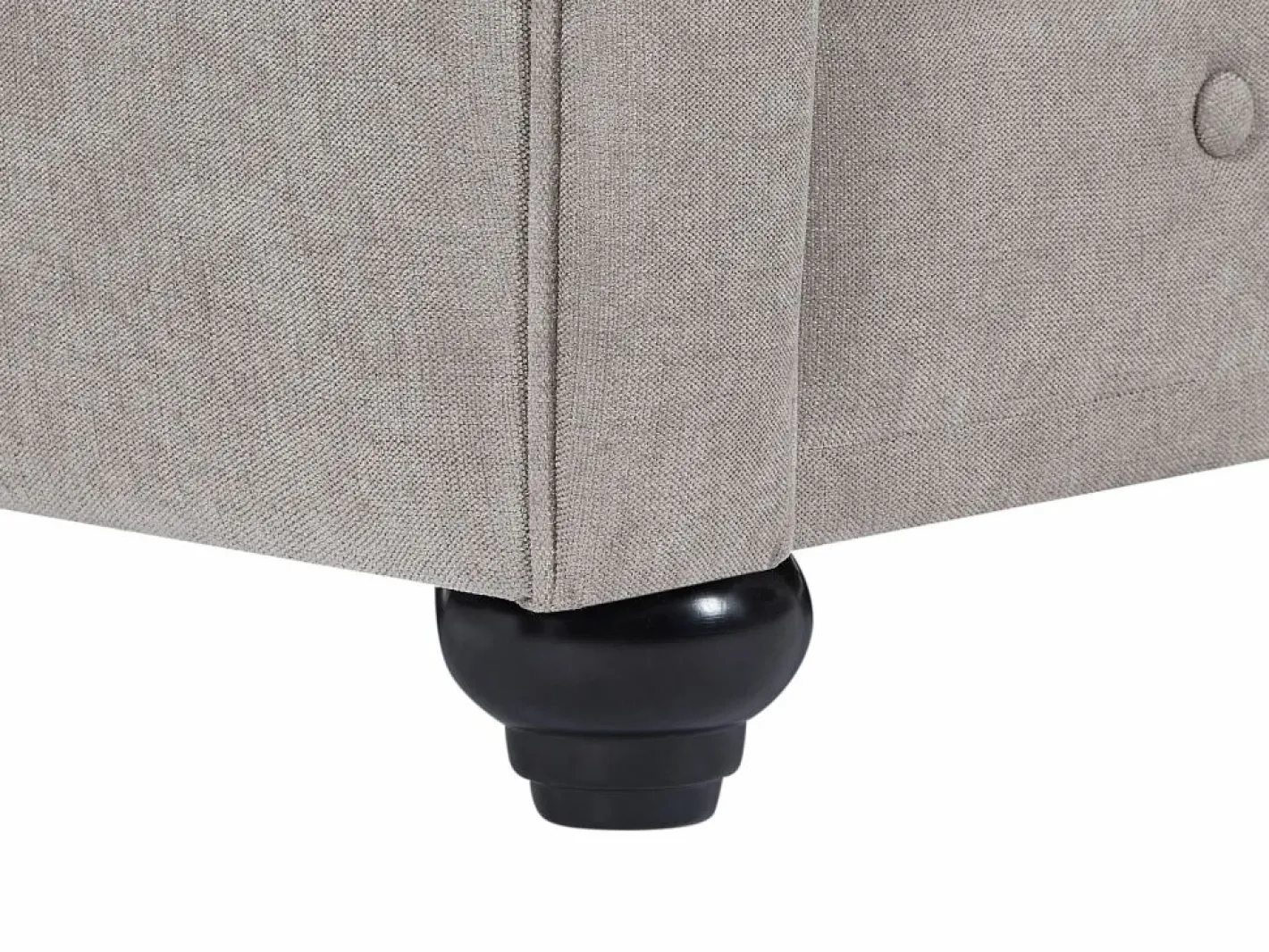 Vente-unique Sofá 2 plazas en tela color CHESTERFIELD Gris Clearance