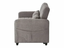Sofá Relax|Sofá 2 plazas - Sofá lounge con función extraíble y dos cojines - Respaldo regulable - Tejido de algodón y lino