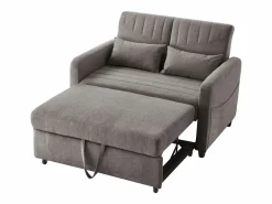 Sofá Relax|Sofá 2 plazas - Sofá lounge con función extraíble y dos cojines - Respaldo regulable - Tejido de algodón y lino