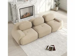 Sofás Club|Sofá 3 Plazas Modular de Pana Acanalada - con 3 Cojines - 298x103x75cm -