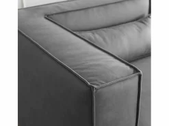 Modus Sofa Sofá Modular|Sofá 4 plazas modular seccional moderno de tela con pouf Solv