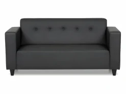 Sofá 3 Plazas - Tejido Capitoné (170 x 60 x 79 cm) - PEDRO Negro Outlet