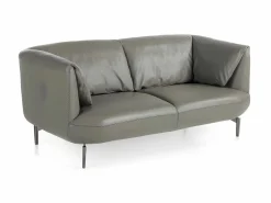 Angel Cerda Sofá 2 plazas piel gris oscuro 6036 Beige Clearance