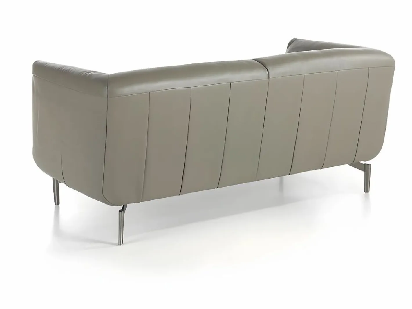 Angel Cerda Sofá 2 plazas piel gris oscuro 6036 Beige Clearance