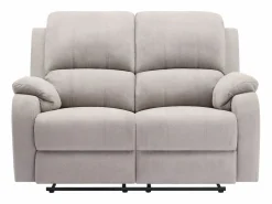 Vente-unique Sofá 2 plazas reclinable de microfibra BRODY Gris claro Best