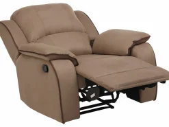 Vente-unique Sofá 3+2+1 plazas relax de microfibra HERNANI Topo Outlet