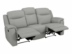 Vente-unique Sofá Relax|Sofá 3 plazas relax de piel EVASION - Barato