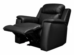 Vente-unique Sofá 3+1+1 plazas relax de piel color EVASION Negro Clearance