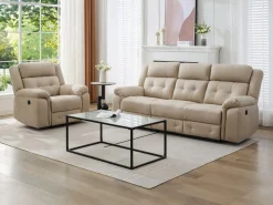 Sofá 3 plazas relax eléctrico de microfibra ORTIANO^Vente-unique Clearance