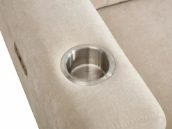 Sofá 3 plazas relax eléctrico con asiento profundo en tejido BERALDA^Vente-unique New