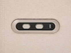 Vente-unique Sofá 3 plazas relax eléctrico en chenilla SCAMOCO Beige Discount