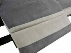 Vente-unique Sofá 3 plazas relax microfibra TALCA Antracita y gris claro Gris antracita New