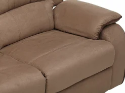 Vente-unique Sofá 3+2 plazas relax microfibra color HERNANI Topo Online