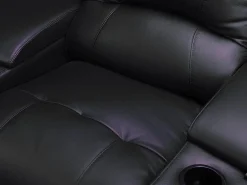 Vente-unique Sofá De Piel|Sofá Relax|Sofá 3 plazas relax piel de becerro color AROMA