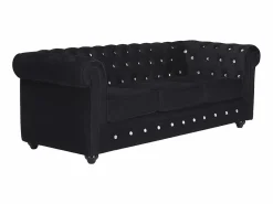 Sofá 3 plazas terciopelo , botones CHESTERFIELD^Vente-unique Outlet