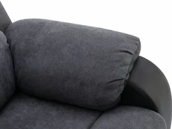 Sofá 3+2 relax de microfibra y piel sintética gris y negro BRODY^Vente-unique Sale
