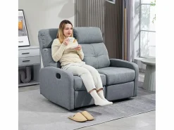 Homcom Sofá Andros reclinable 101x118x95 cm Gris New