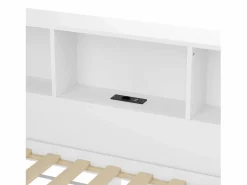 ModernLuxe Cama Diván|Cama Con Almacenaje|Sofá cama 140×200 cm - con cama nido - con tira LED luminosa - con puerto USB - (colchón no incluido)