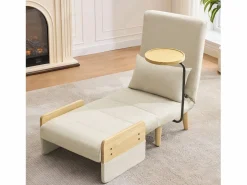 Sofá cama 3 en 1, plegable - 58 x 67 x 88 cm - Tejido de lino - Con función de descanso -^Merax