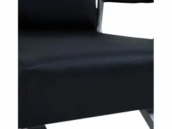 Sofá cama 2 en 1, respaldo regulable, funda desenfundable, poliéster, color (65x69x80cm) Negro New