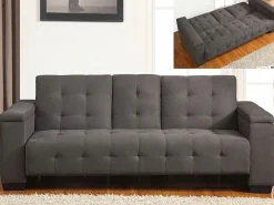 Vente-unique Todos Los Sofás|Sofá - 3 Plazas|Sofá cama 3 plazas clic-clac de microfibra DEVONSHIRE